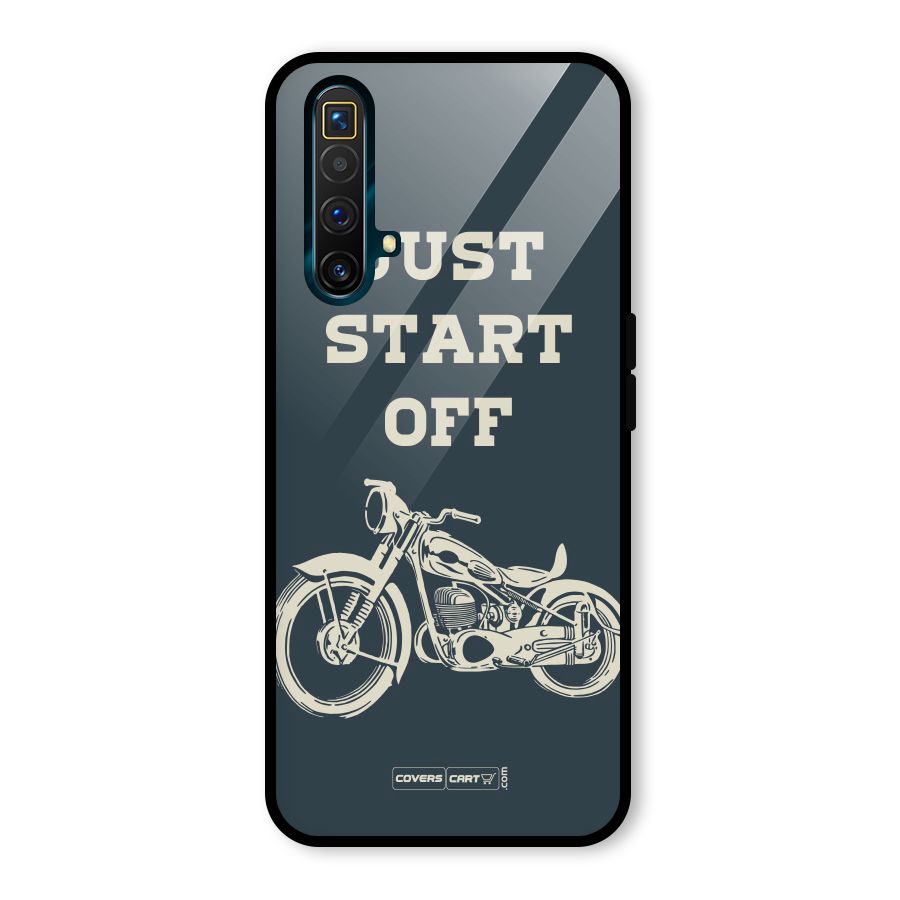Just Start Off Glass Back Case for Realme X3 SuperZoom