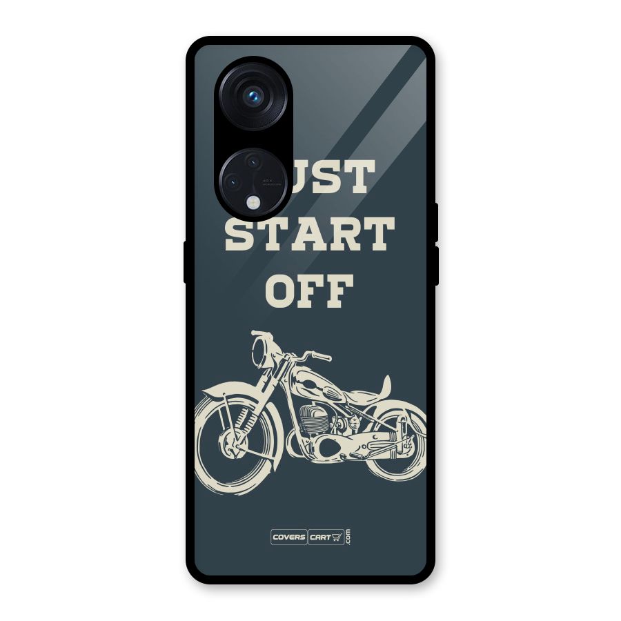 Just Start Off Glass Back Case for Reno8 T 5G