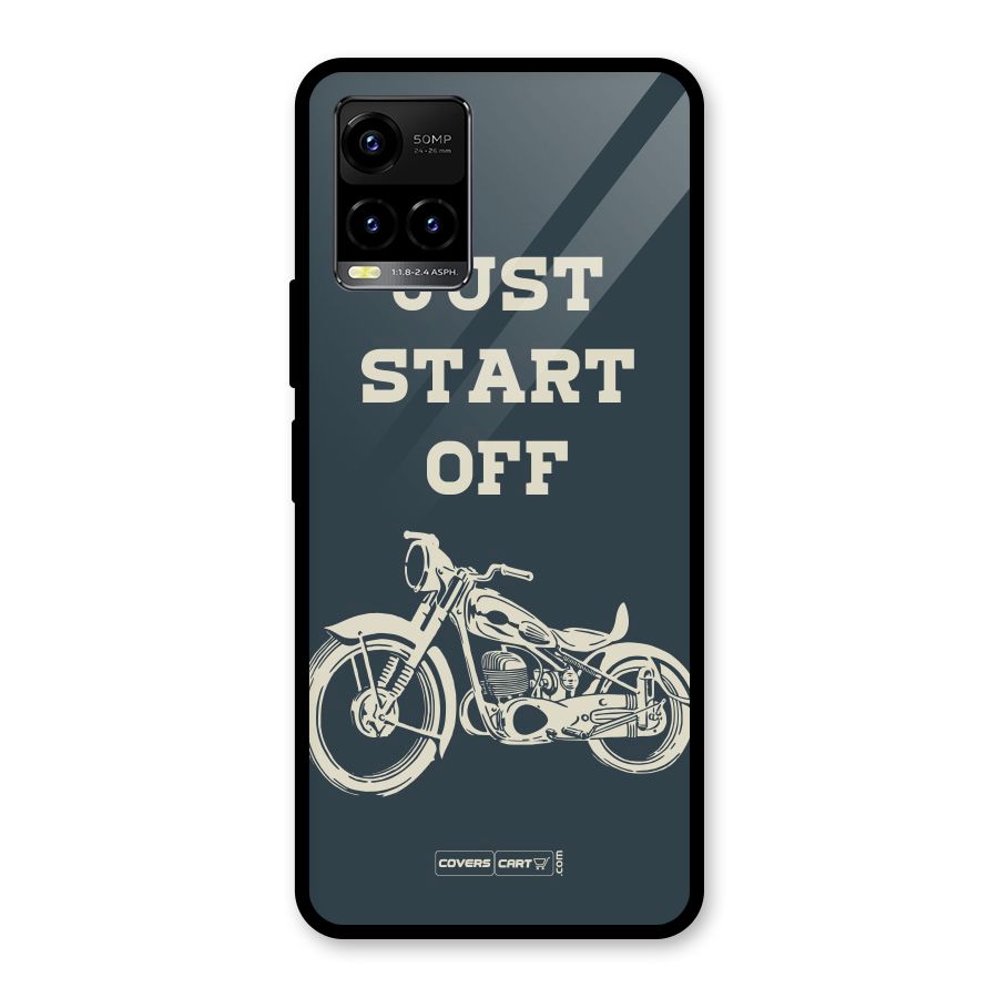 Just Start Off Glass Back Case for Vivo Y21A