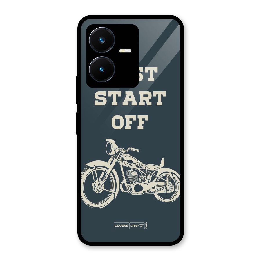 Just Start Off Glass Back Case for Vivo Y22