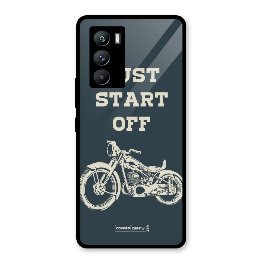 Just Start Off Glass Back Case for Vivo iQOO 9 SE