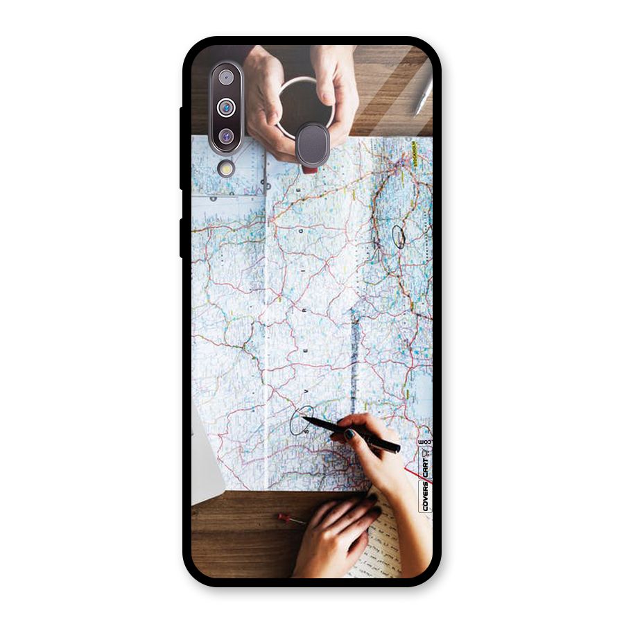 Just Travel Glass Back Case for Galaxy M30