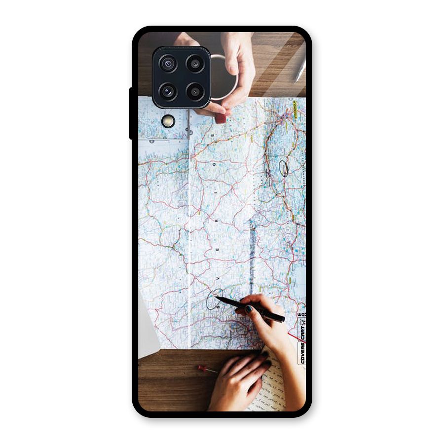 Just Travel Glass Back Case for Galaxy M32
