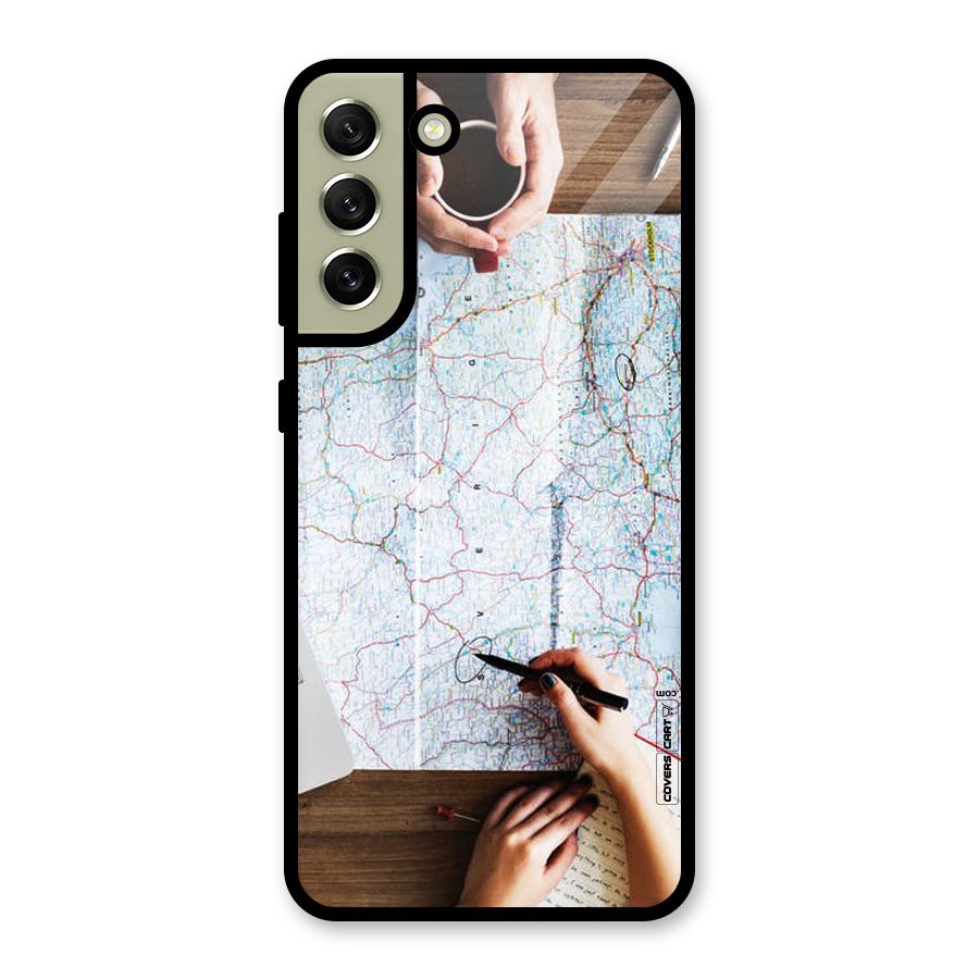 Just Travel Glass Back Case for Galaxy S21 FE 5G