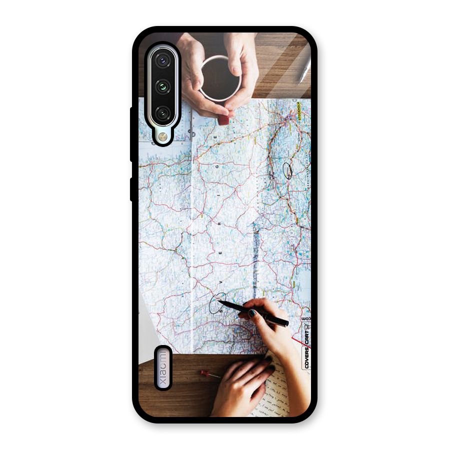 Just Travel Glass Back Case for Mi A3