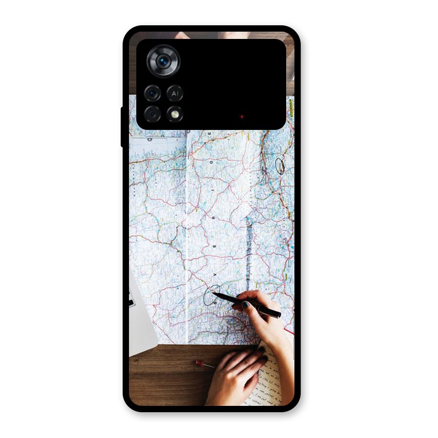 Just Travel Glass Back Case for Poco X4 Pro 5G