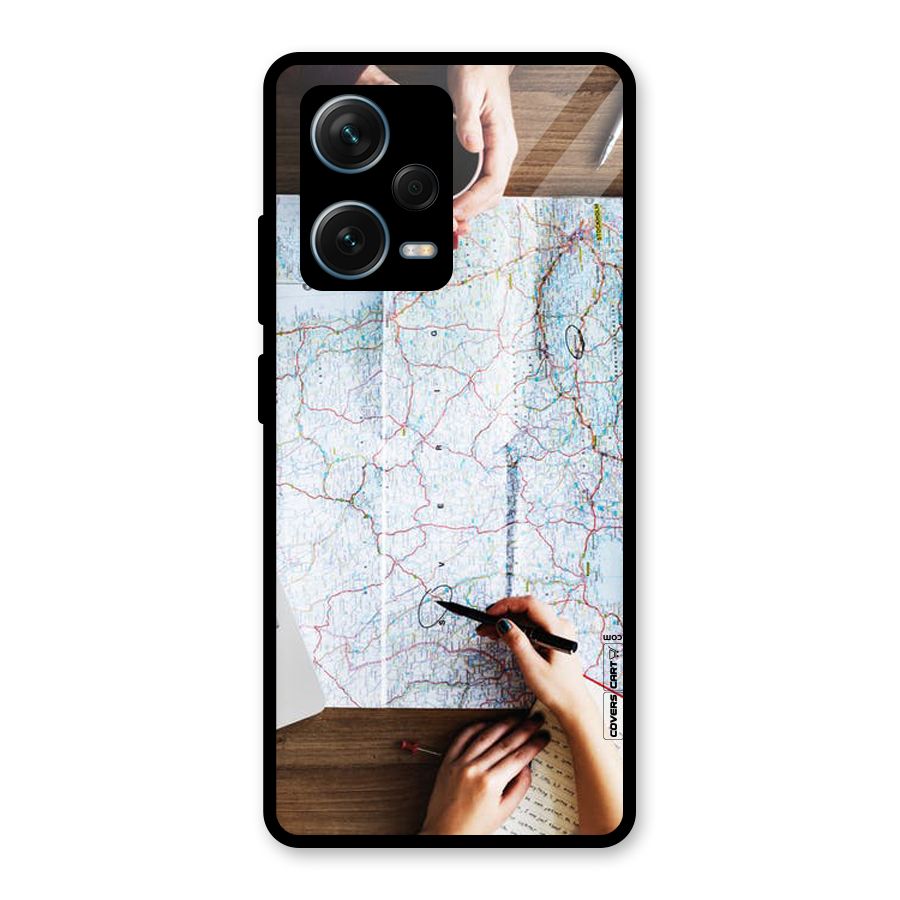 Just Travel Glass Back Case for Redmi Note 12 Pro Plus 5G