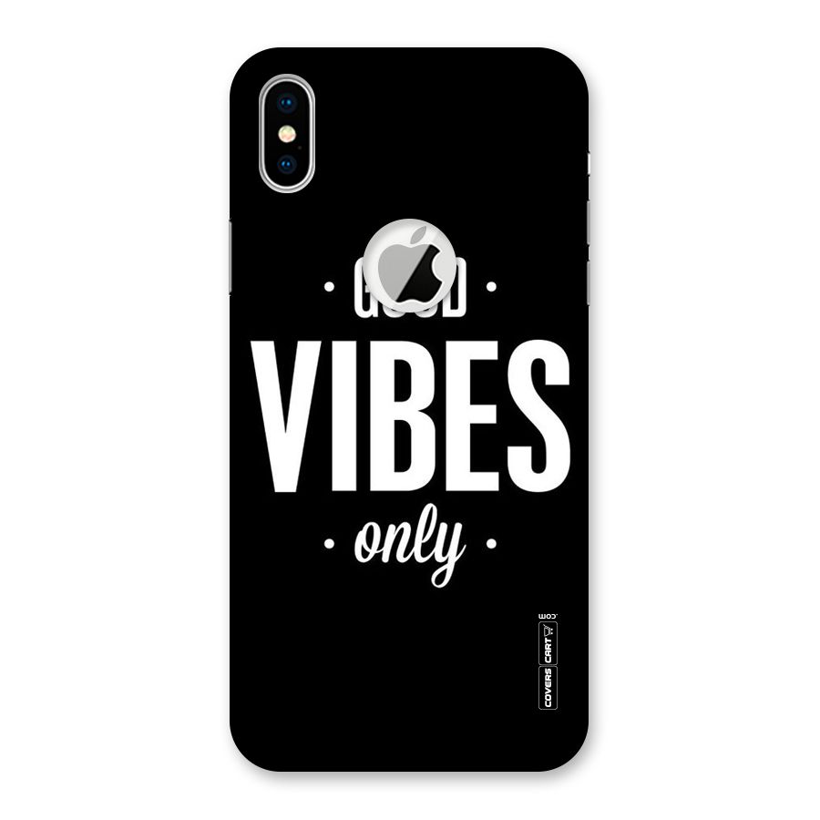 Just Vibes Back Case for iPhone X Logo Cut