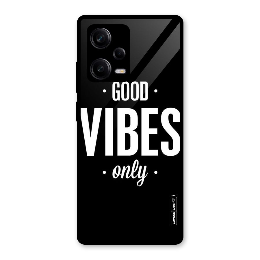 Just Vibes Glass Back Case for Redmi Note 12 Pro