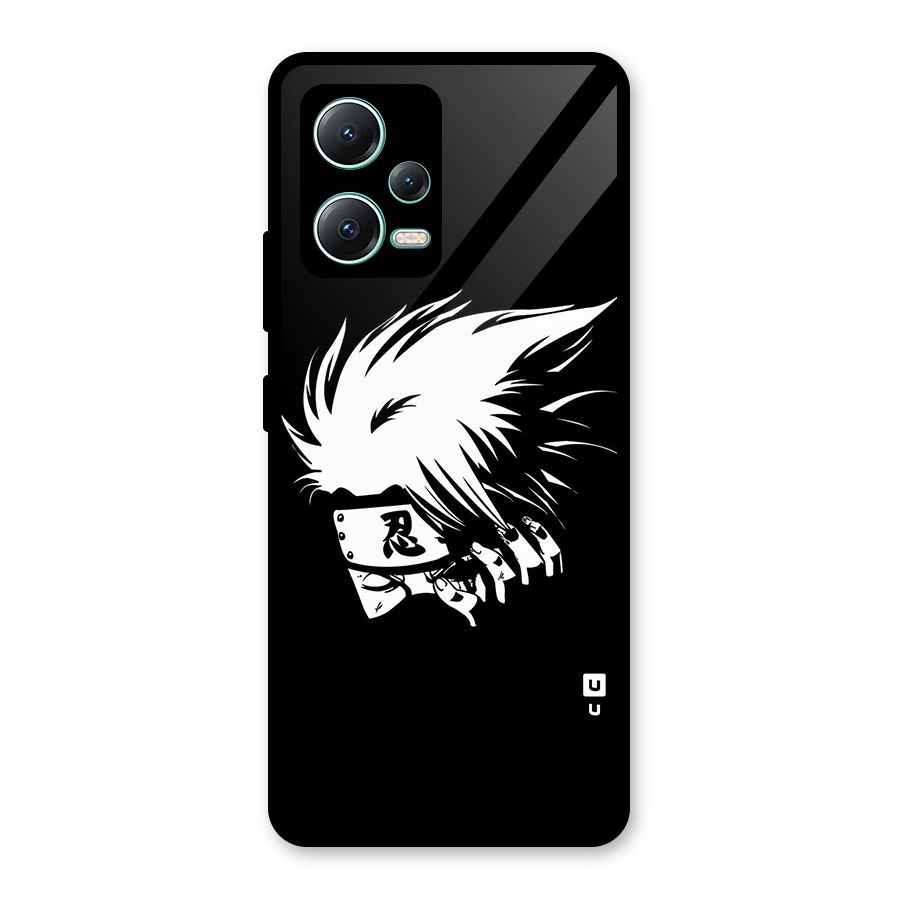 Kakashi Hatake Black Glass Back Case for Redmi Note 12 5G
