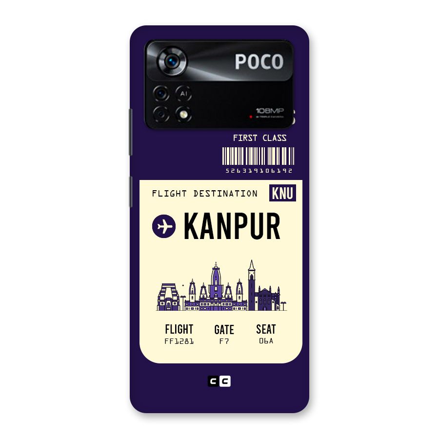 Kanpur Boarding Pass Back Case for Poco X4 Pro 5G