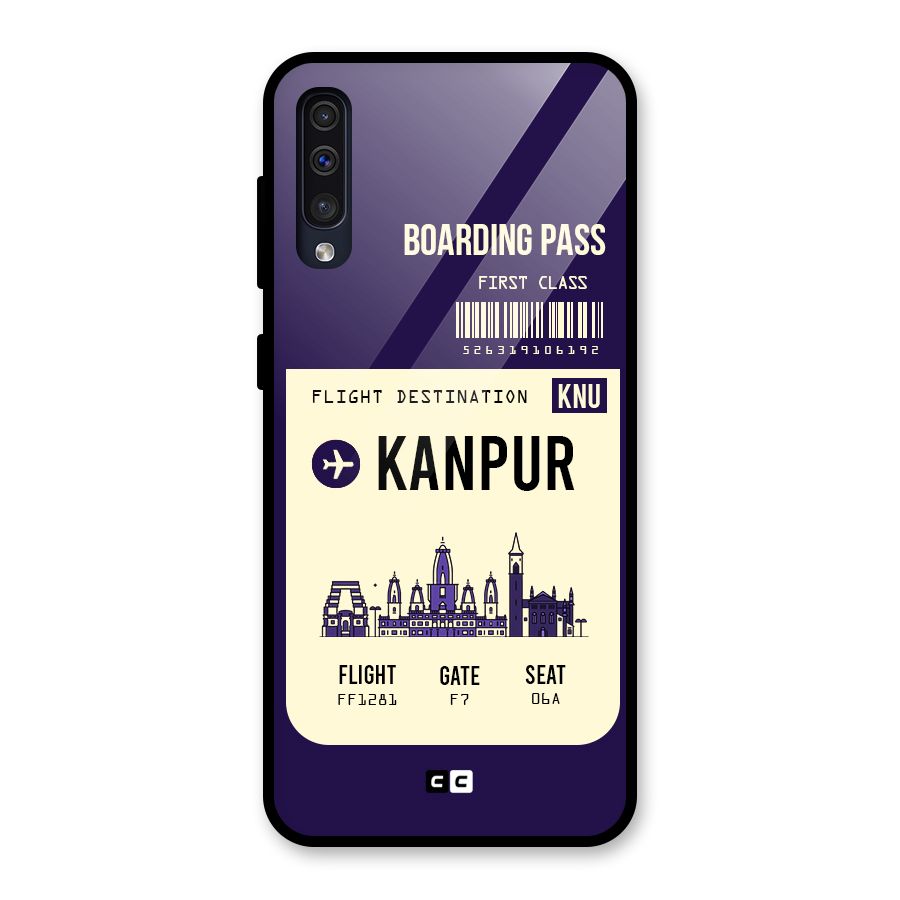 Kanpur Boarding Pass Glass Back Case for Galaxy A50s
