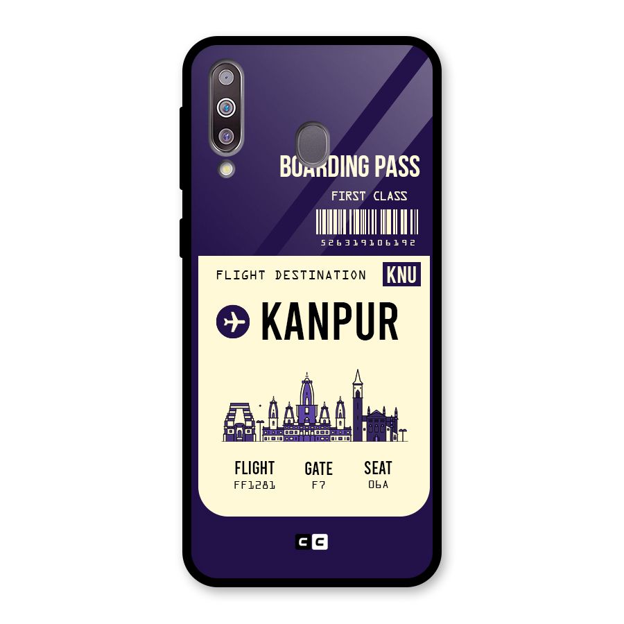 Kanpur Boarding Pass Glass Back Case for Galaxy M30