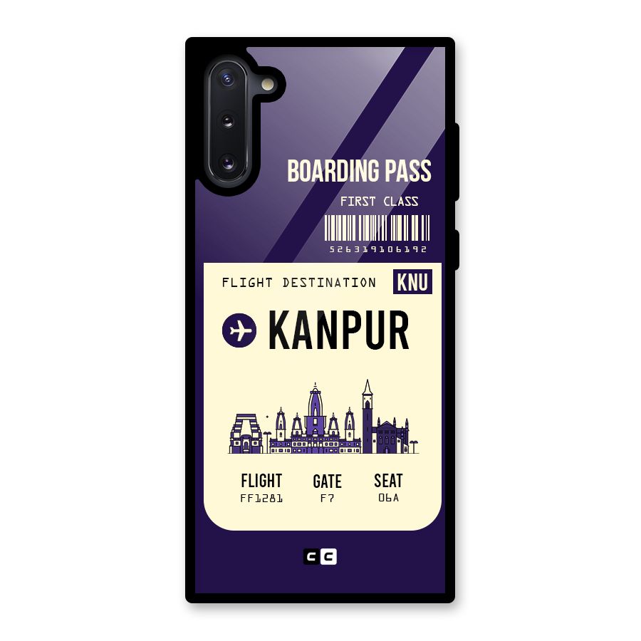 Kanpur Boarding Pass Glass Back Case for Galaxy Note 10