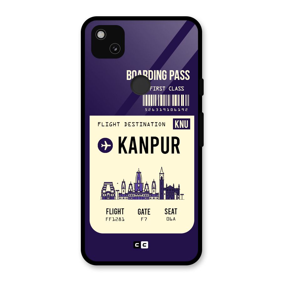 Kanpur Boarding Pass Glass Back Case for Google Pixel 4a