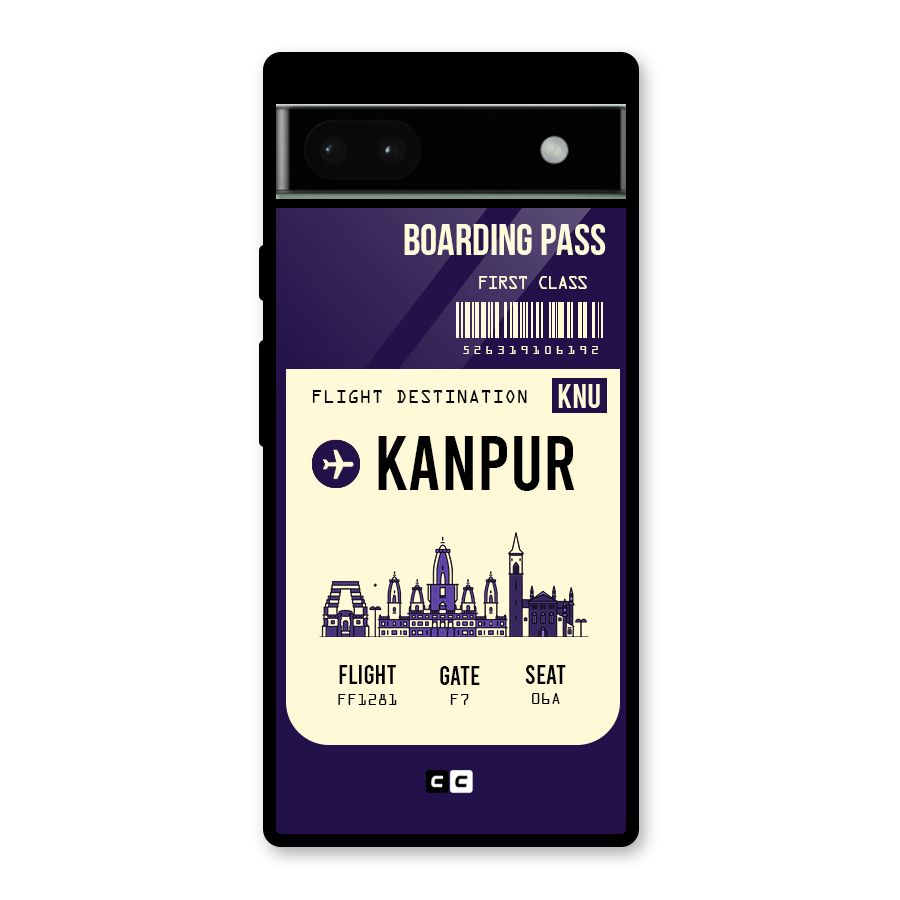 Kanpur Boarding Pass Glass Back Case for Google Pixel 6a