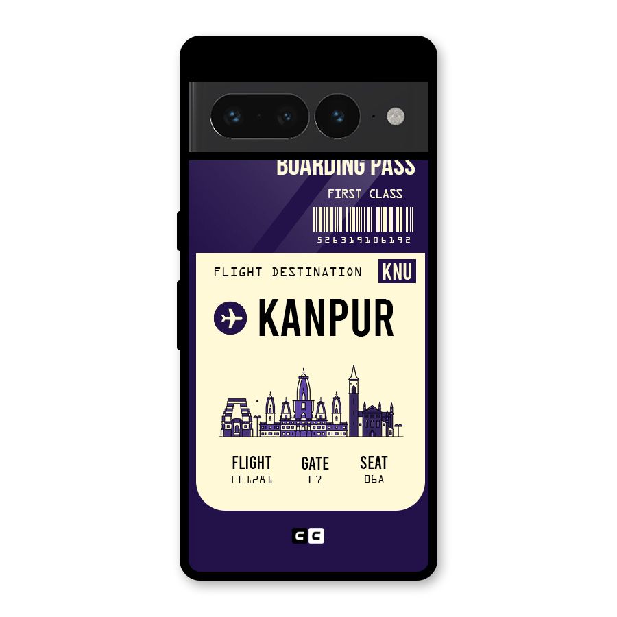 Kanpur Boarding Pass Glass Back Case for Google Pixel 7 Pro