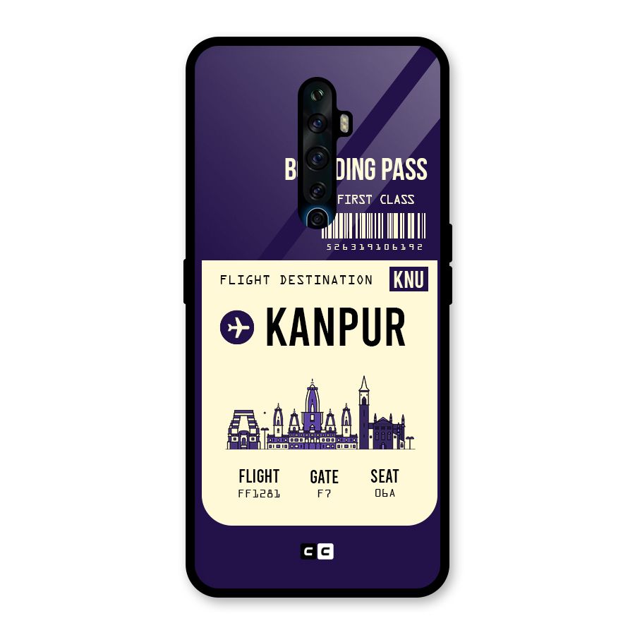 Kanpur Boarding Pass Glass Back Case for Oppo Reno2 F