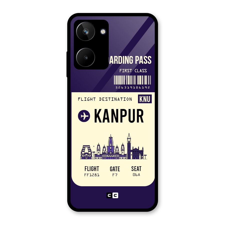 Kanpur Boarding Pass Glass Back Case for Realme 10