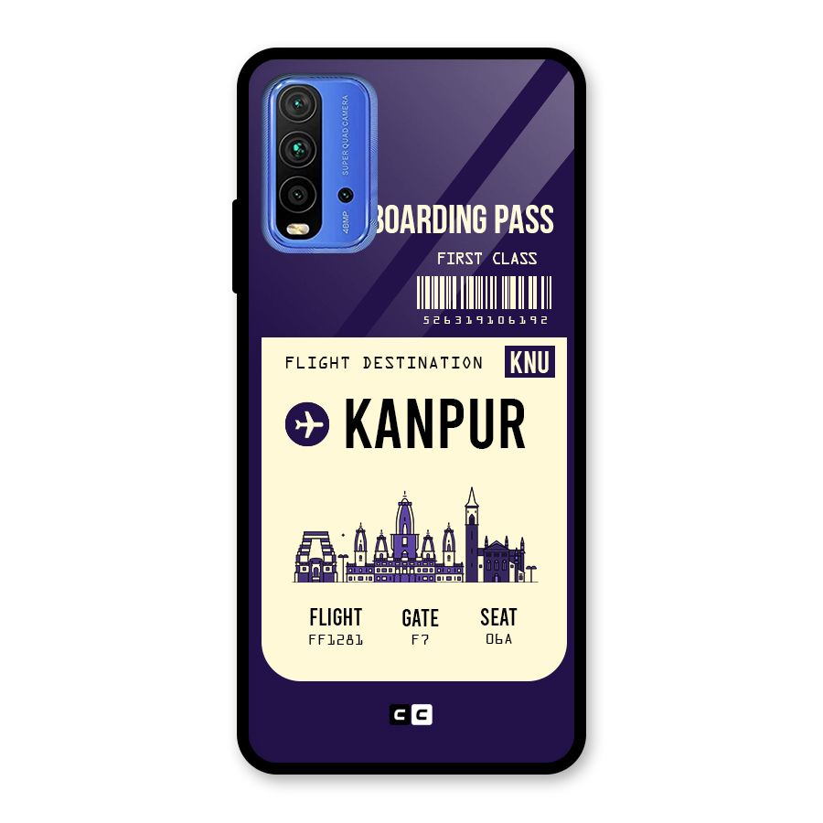 Kanpur Boarding Pass Glass Back Case for Redmi 9 Power