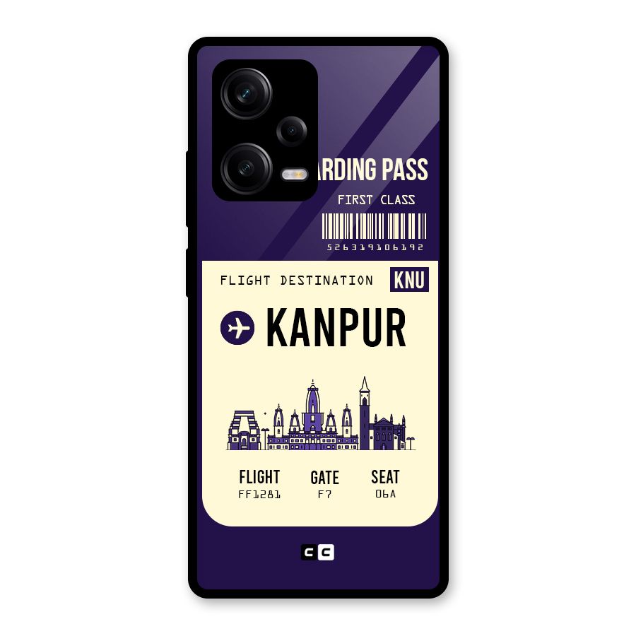 Kanpur Boarding Pass Glass Back Case for Redmi Note 12 Pro