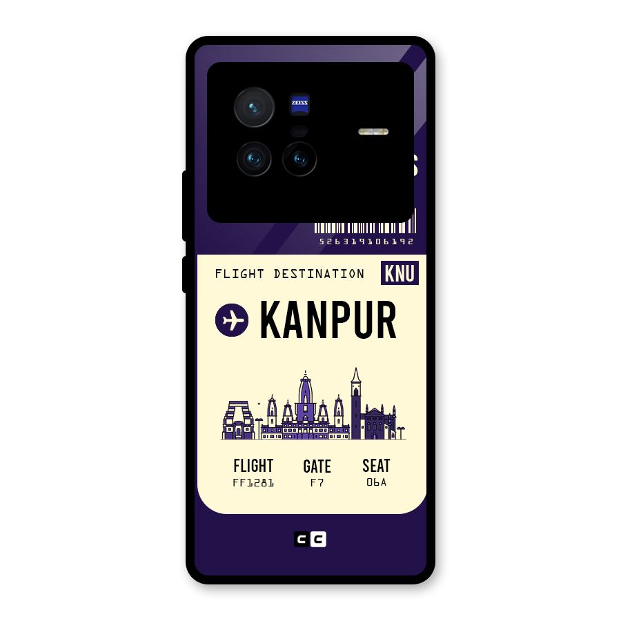 Kanpur Boarding Pass Glass Back Case for Vivo X80