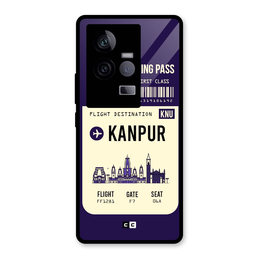 Kanpur Boarding Pass Glass Back Case for Vivo iQOO 11 5G