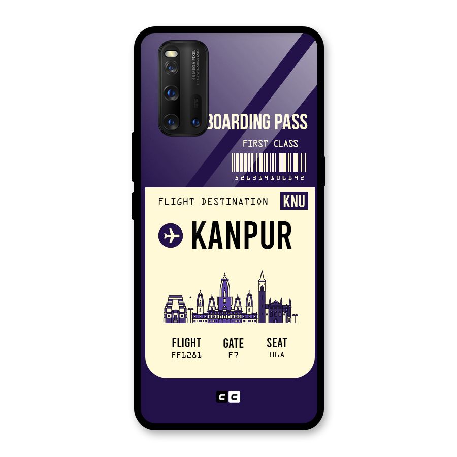 Kanpur Boarding Pass Glass Back Case for Vivo iQOO 3