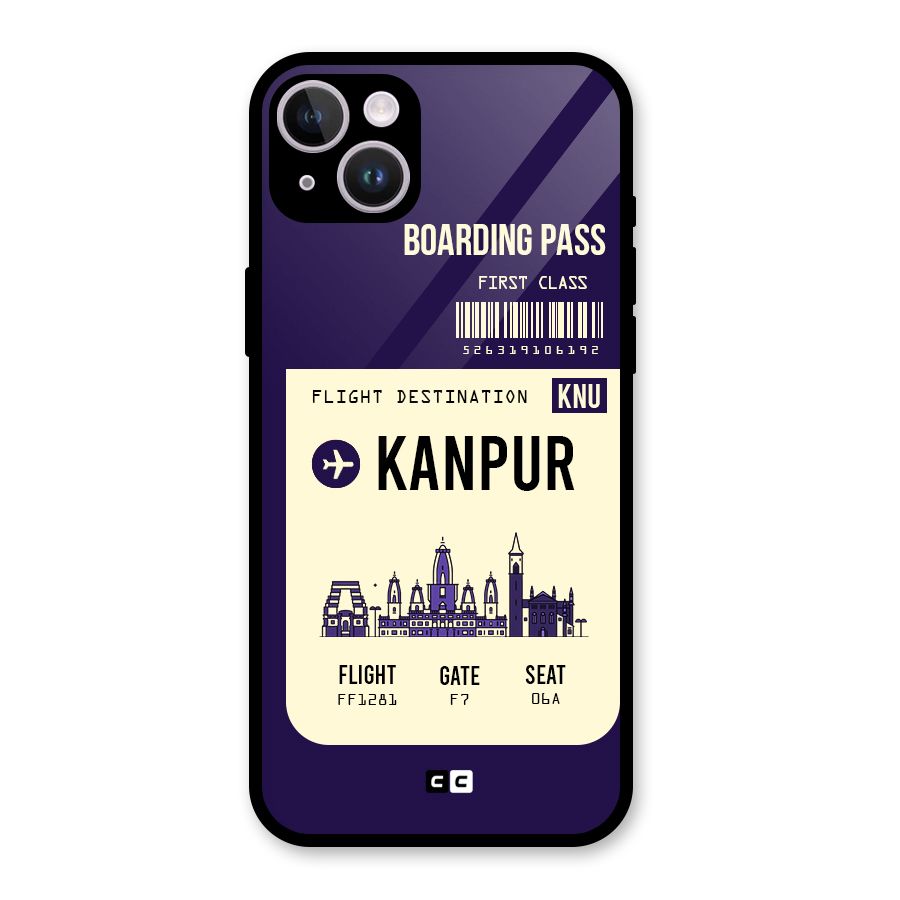 Kanpur Boarding Pass Glass Back Case for iPhone 14 Plus