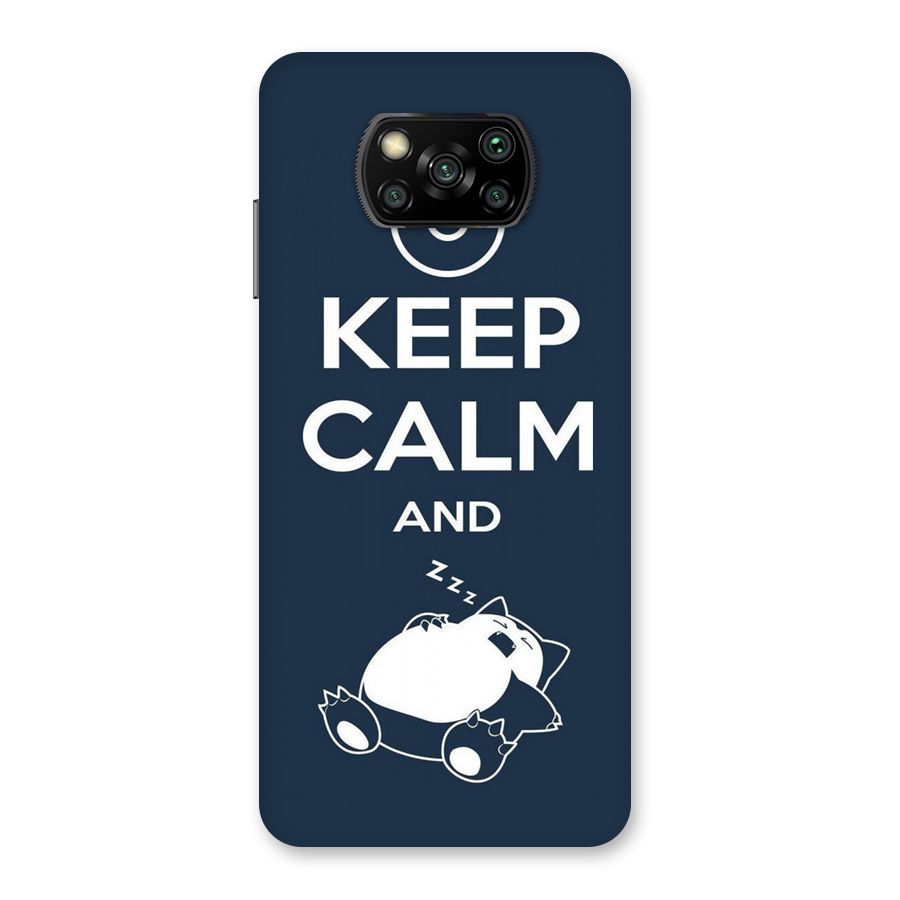 Keep Calm and Sleep Back Case for Poco X3