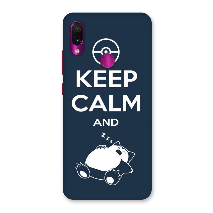 Keep Calm and Sleep Back Case for Redmi Note 7 Pro