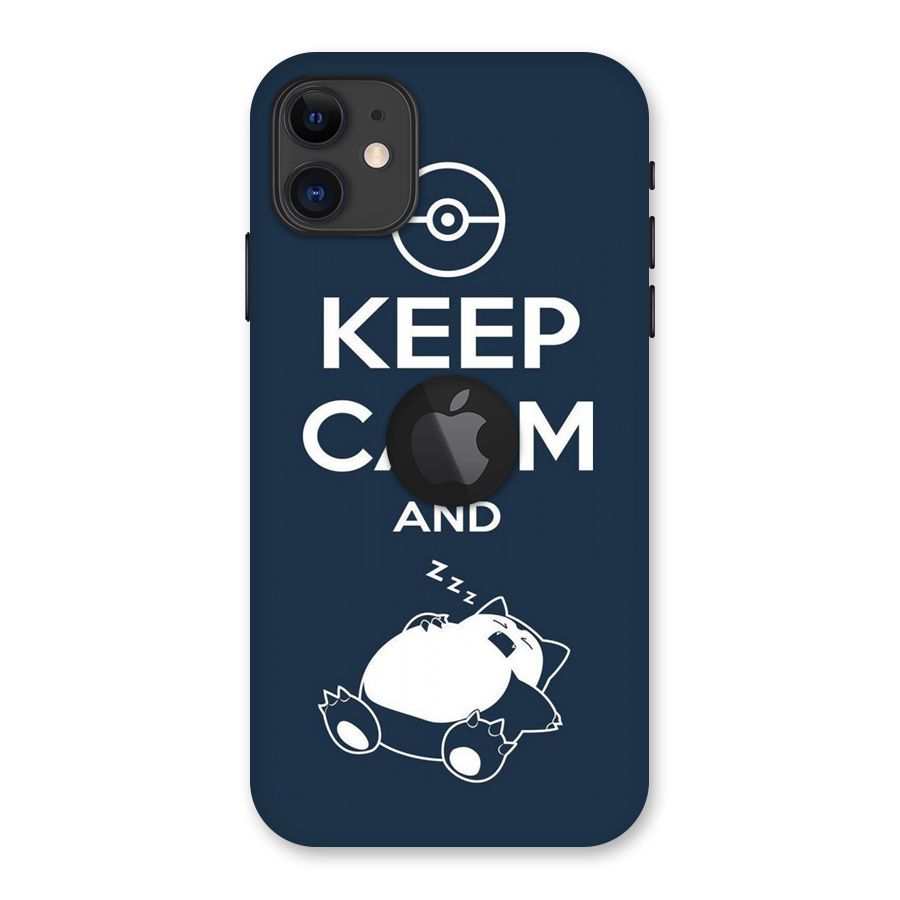 Keep Calm and Sleep Back Case for iPhone 11 Logo Cut