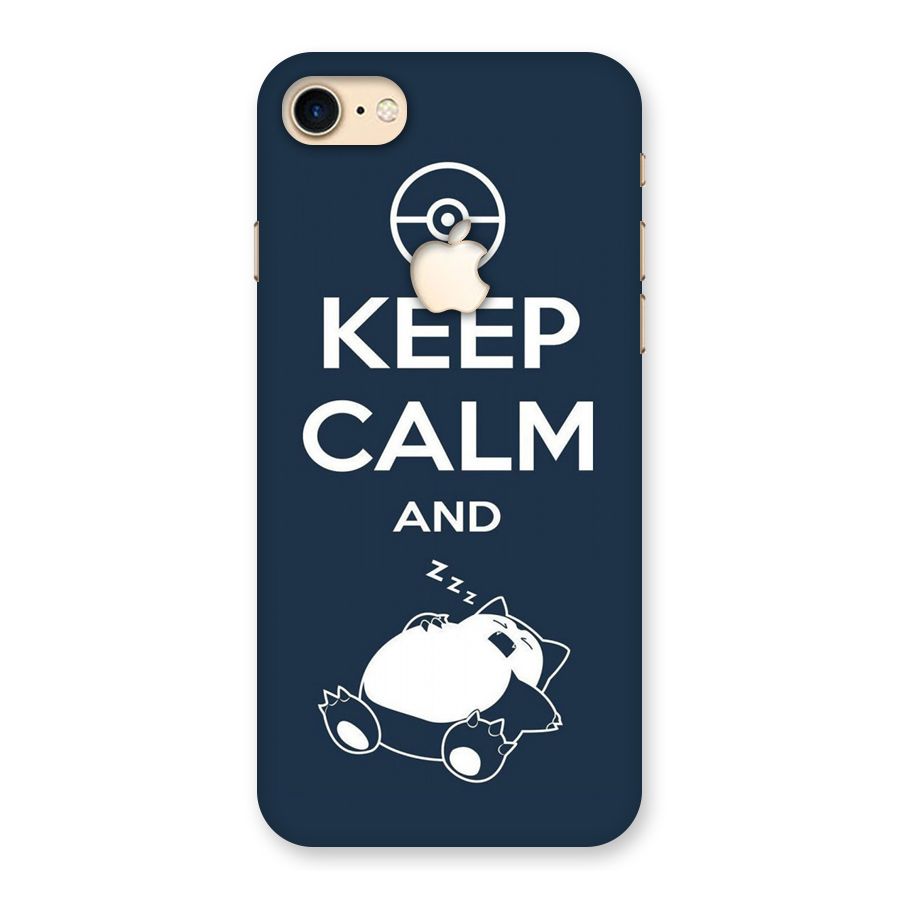 Keep Calm and Sleep Back Case for iPhone 7 Apple Cut