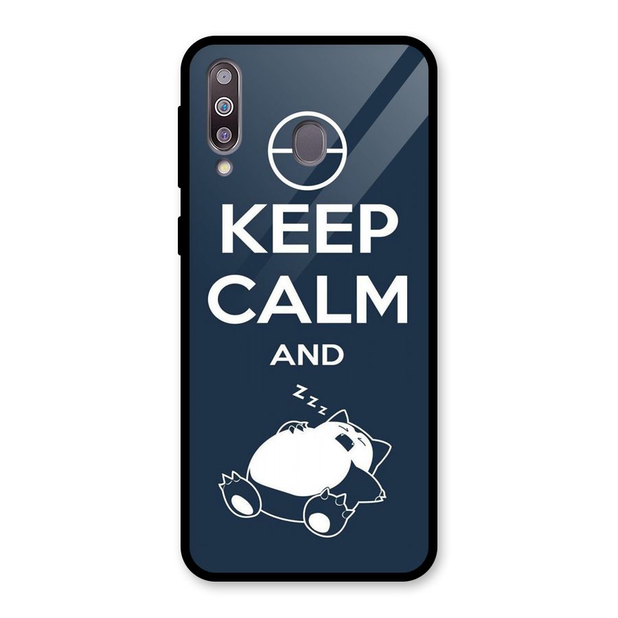 Keep Calm and Sleep Glass Back Case for Galaxy M30