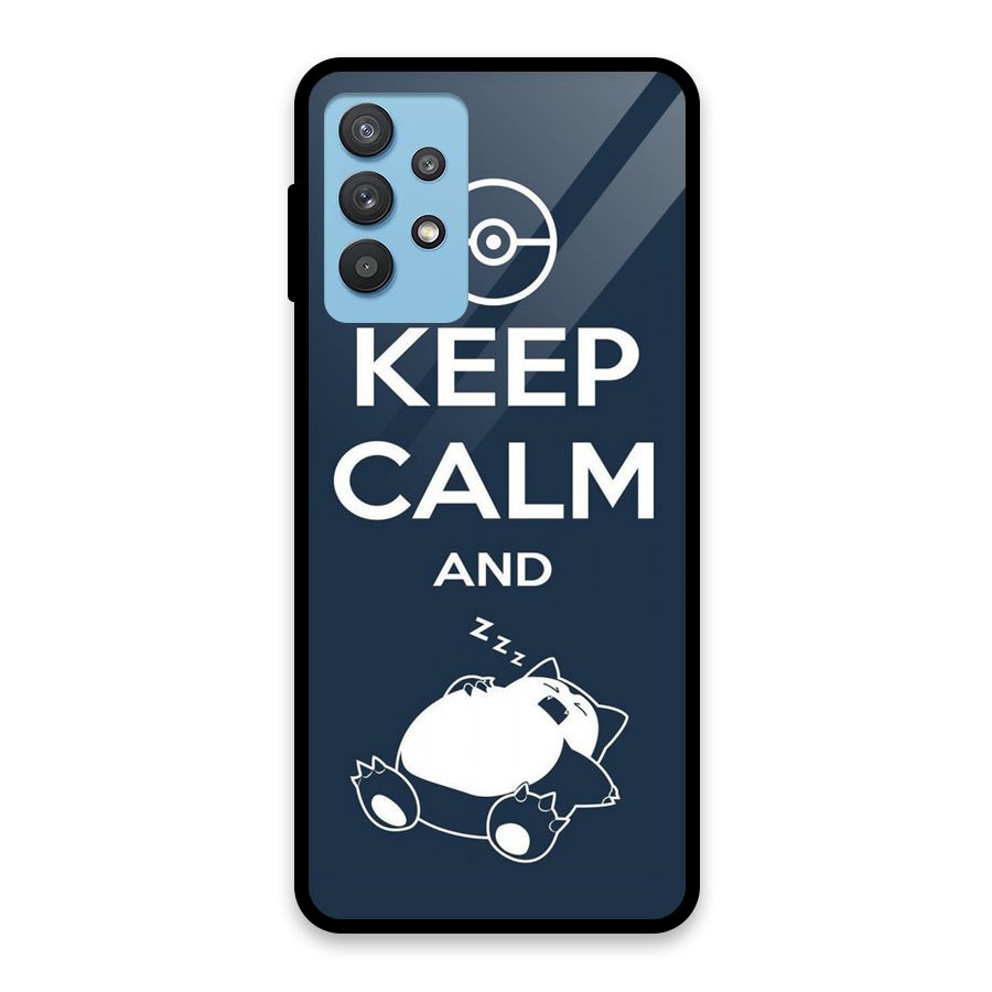 Keep Calm and Sleep Glass Back Case for Galaxy M32 5G