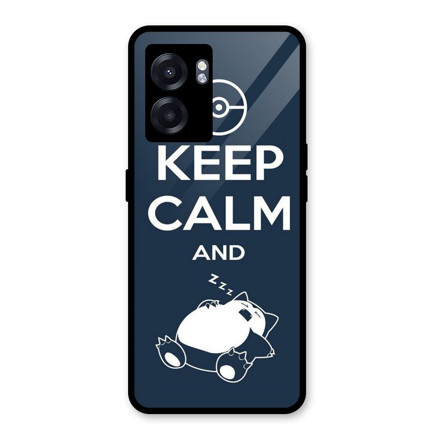 Keep Calm and Sleep Glass Back Case for Oppo K10 (5G)