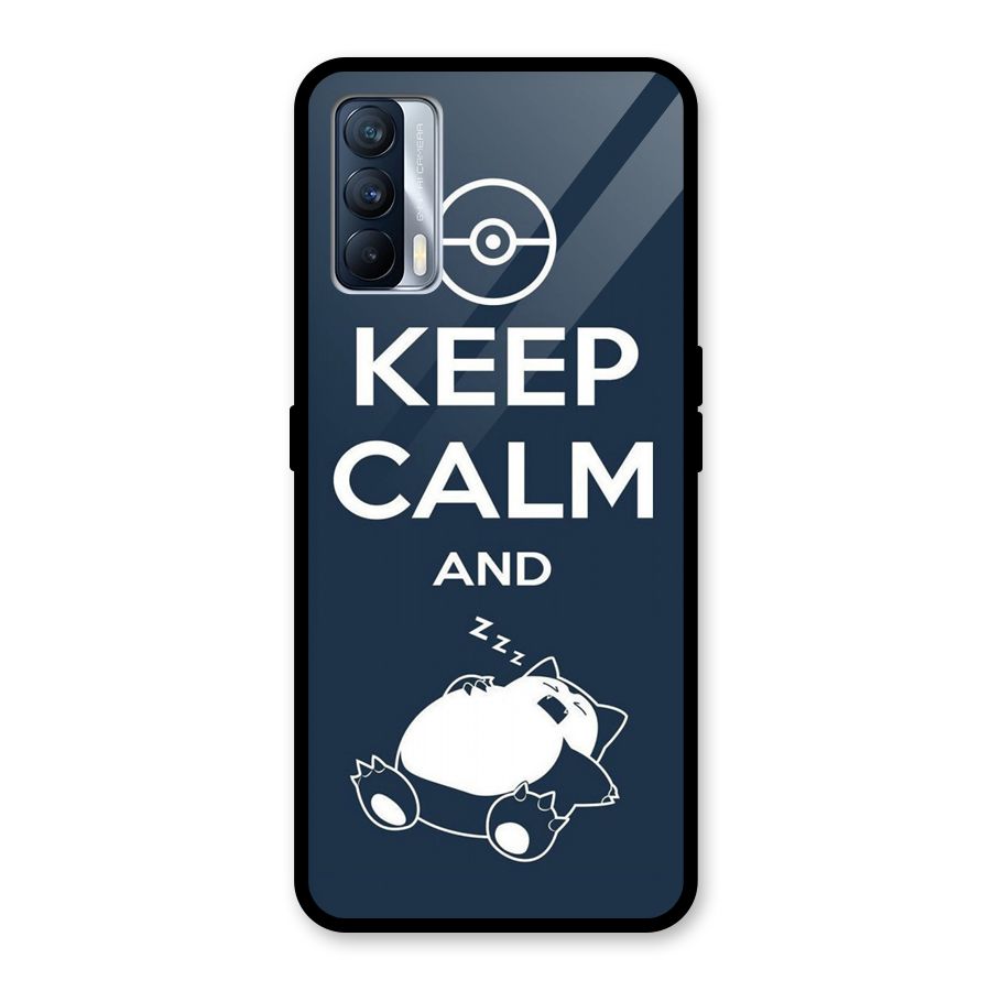 Keep Calm and Sleep Glass Back Case for Realme X7