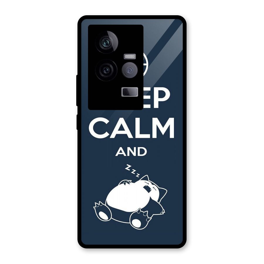 Keep Calm and Sleep Glass Back Case for Vivo iQOO 11 5G