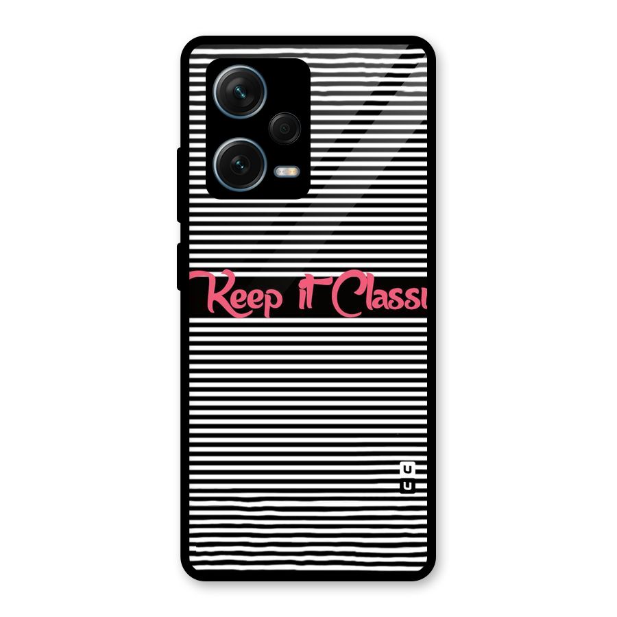 Keep It Classy Glass Back Case for Redmi Note 12 Pro Plus 5G