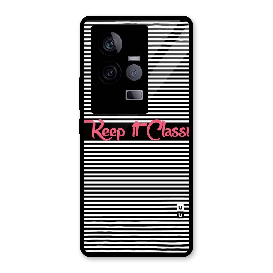 Keep It Classy Glass Back Case for Vivo iQOO 11 5G