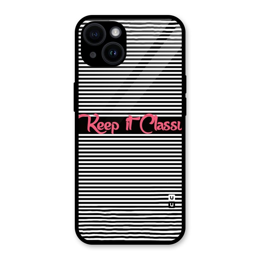 Keep It Classy Glass Back Case for iPhone 14