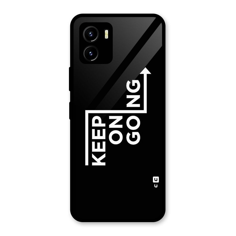 Keep On Going Glass Back Case for Vivo Y15s