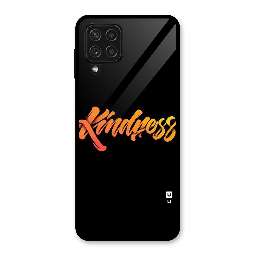 Kindness Glass Back Case for Galaxy A22 4G