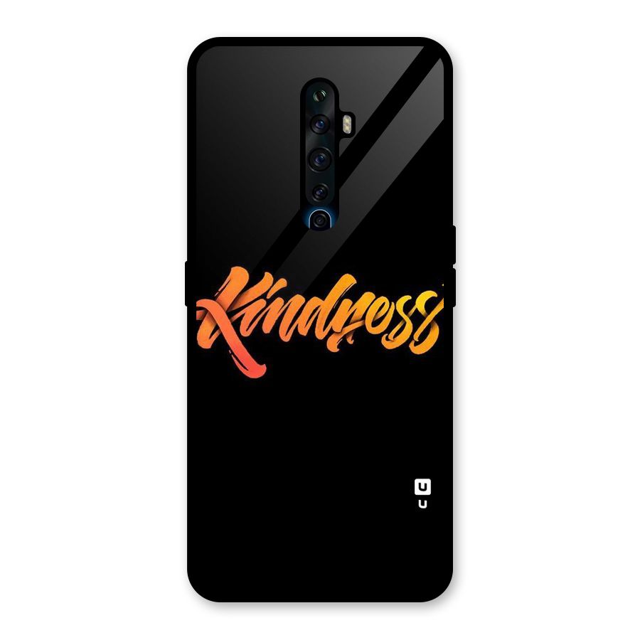 Kindness Glass Back Case for Oppo Reno2 F