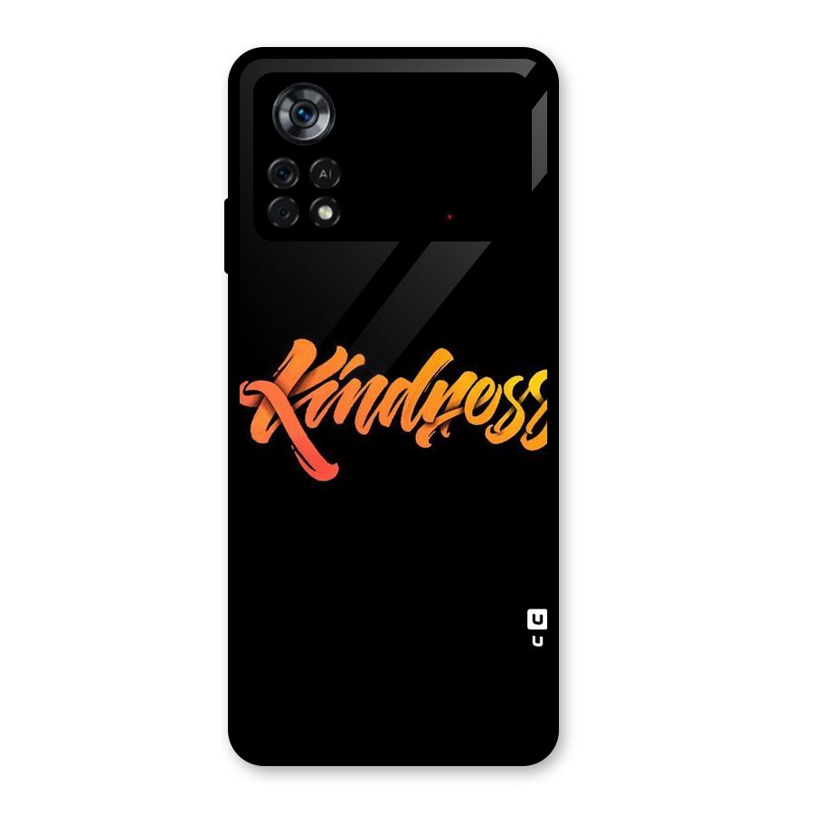 Kindness Glass Back Case for Poco X4 Pro 5G