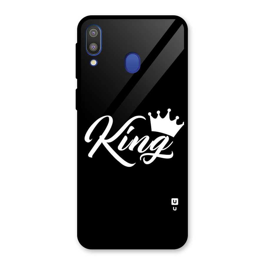 King Crown Typography Glass Back Case for Galaxy M20