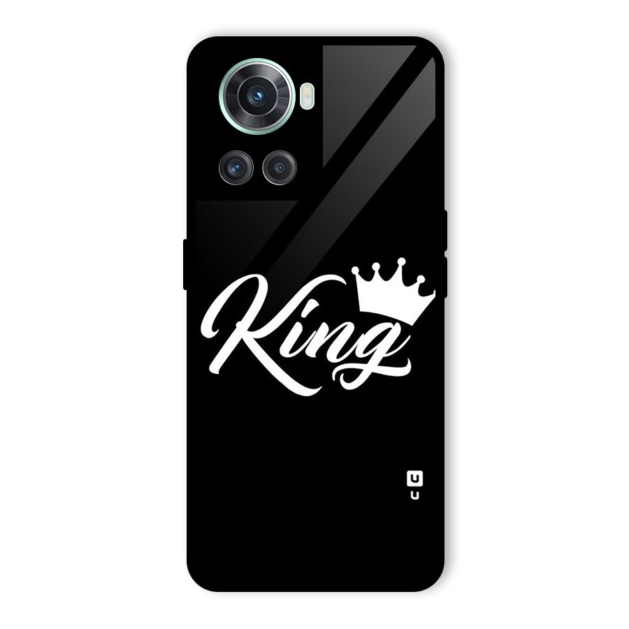 King Crown Typography Glass Back Case for OnePlus 10R
