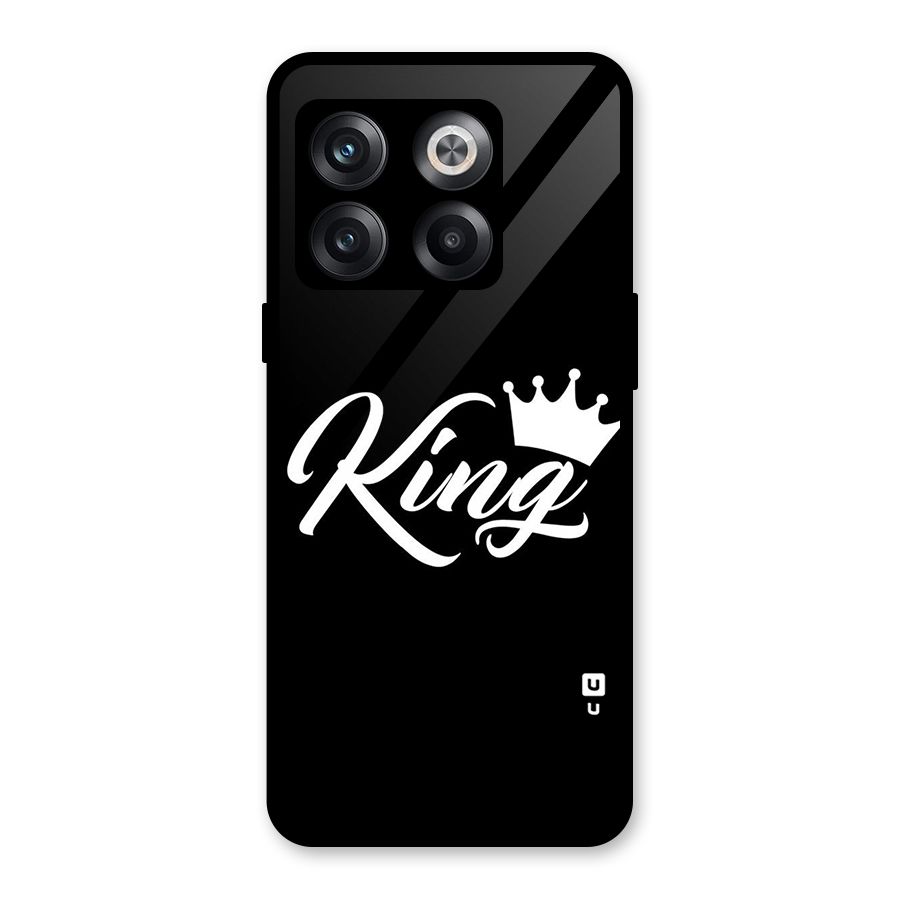 King Crown Typography Glass Back Case for OnePlus 10T