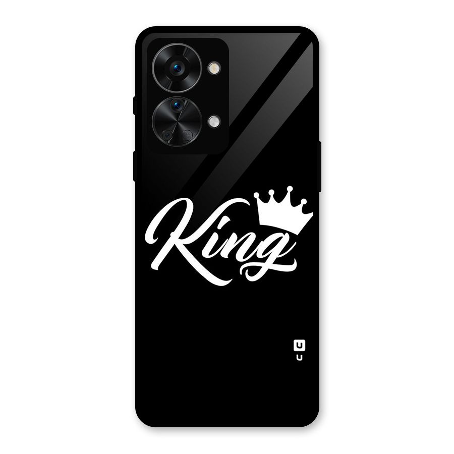 King Crown Typography Glass Back Case for OnePlus Nord 2T