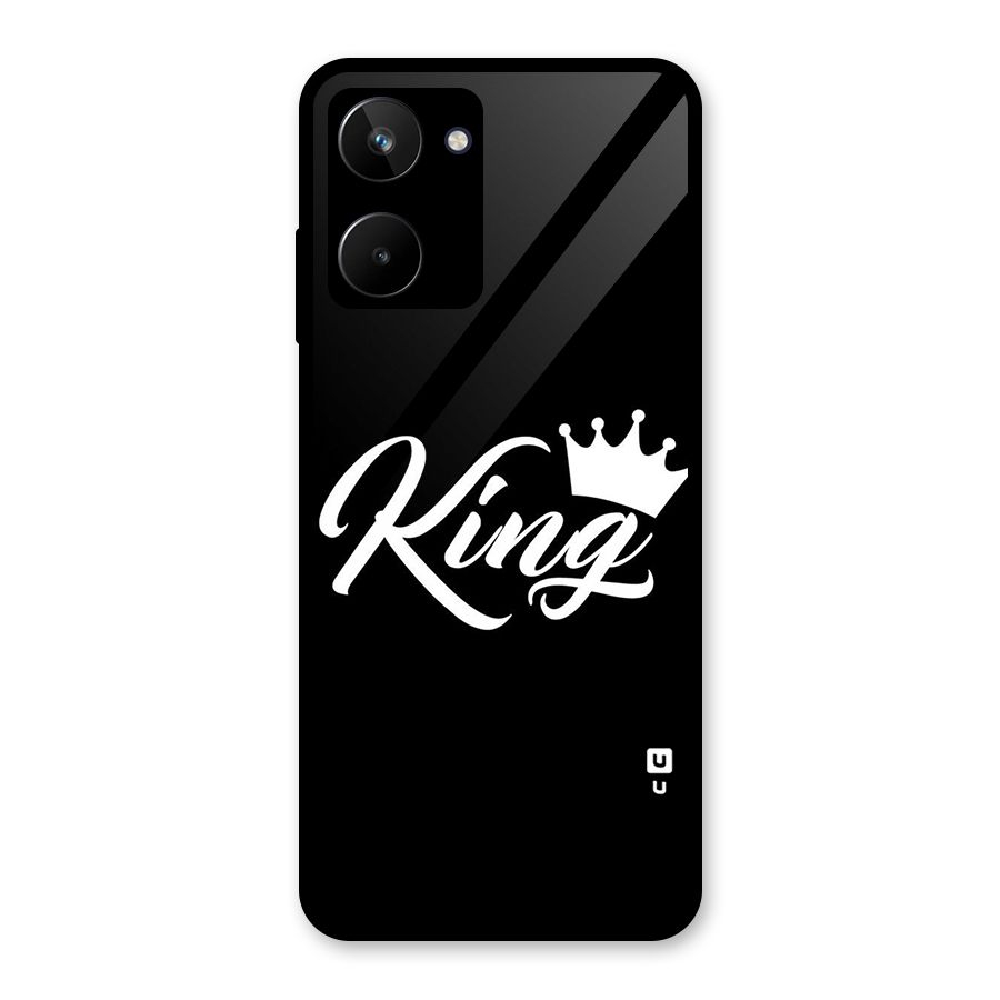 King Crown Typography Glass Back Case for Realme 10